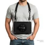 iPad 10.2 2021/2020/2019 OHIO  Defender Case with hand strap  and shoulder strap. Black - Image 2