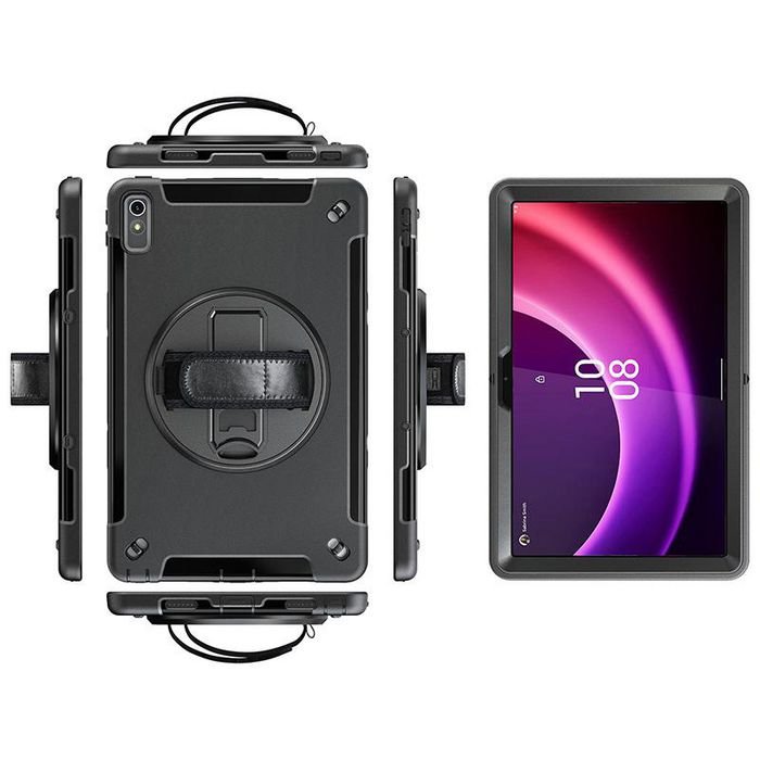 Img_38030099 Lenovo TAB P11 2nd Gen 2022 OHIO Defender Case with hand strap and shoulder strap. Black - Image 1