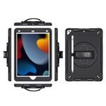 iPad 10.2 2021/2020/2019 OHIO  Defender Case with hand strap  and shoulder strap. Black