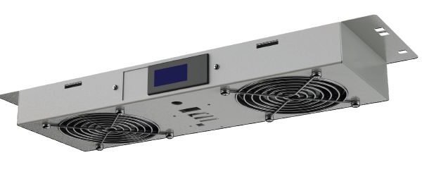 2 FANS, DIGITAL THERMOSTAT  CONTROLLED FAN MODULE WHITE