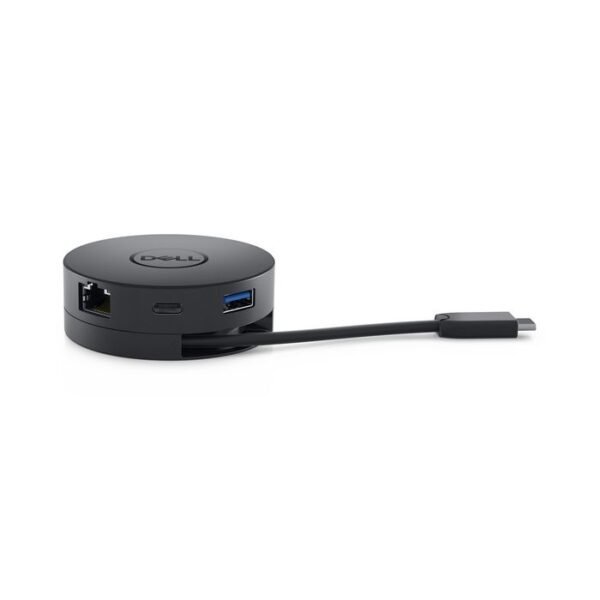 DA300 USB-C Mobile Adapter DA300, Wired, USB 3.2 Gen 2  (3.1 Gen 2) Type-C, 10,100,1000 Mbit/s, Black, 3840 x 2160 pixels, Dell