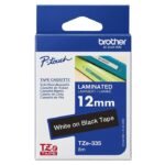 TZE335 12MM WHITE ON BLACK  TAPE TZe-335, White on black,  TZe, 1.2 cm, 8 m, 1.2 cm - Image 4