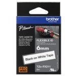 Tape Black on White 6mm Laminated tape, Black on  white, TZe, Black, Thermal transfer, Brother, PT-2100VP, PT-2730, PT-7600, - Image 4
