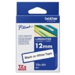 P-Touch Tape Black on White 12mm - Image 3