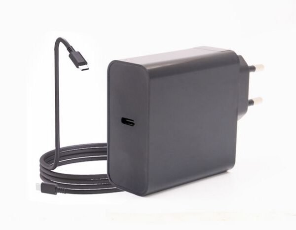 65W USB-C Wall Charger, GaN  Technology Black 1m USB-C  cable included