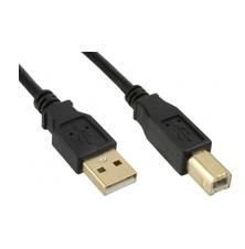 Img_9106537.jpg USB2.0 A-B 5m M-M Goldplated Black - Image 1