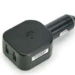 CIGARETTE LIGHTER ADAPTER, 5V, 2.5A, TWO TYPE A USB PORTS.