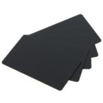PVC-U plastic cards, 500 pcs. 30 mil, mat blank black