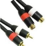 Stereo Ext. Cable, 2.5 meter Stereo Extension cable 2 x  RCA male to 2 x RCA female