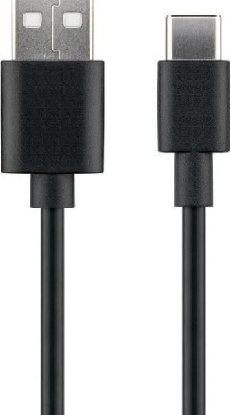 USB-C to USB2.0 A Cable, 1m Black, for synching and  charging, Speed Rate at 5 Gbs. 3A