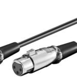 XLR connection cable 10 meter XLR 3-pin -  XLR 3-pin M-F Outer Dimension : 6.0mm, PVC