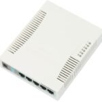 RouterBOARD 260GS 5-port Gigabit smart switch with SFP cage, SwOS, plastic case, PSU
