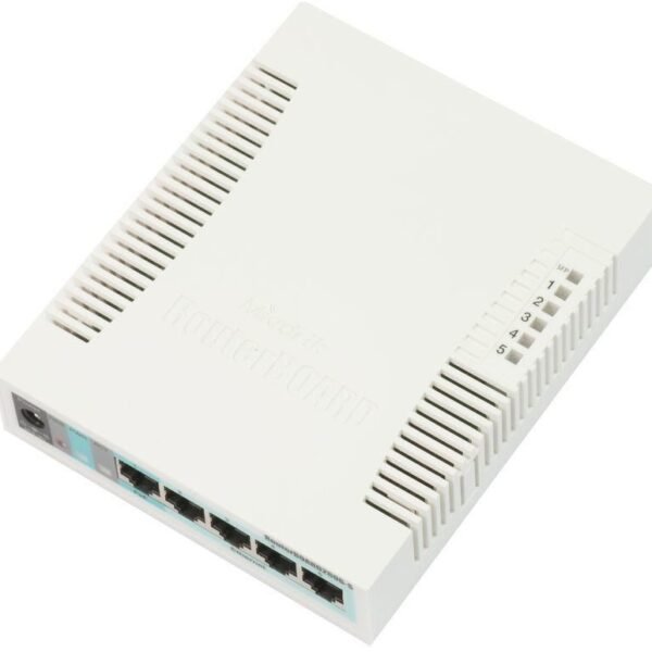RouterBOARD 260GS 5-port Gigabit smart switch with SFP cage, SwOS, plastic case, PSU