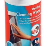 Wet & dry wipes for cleaning For Screen and Surfaces metal and glass surfaces, printers, keyboards, telephones and office equipment.