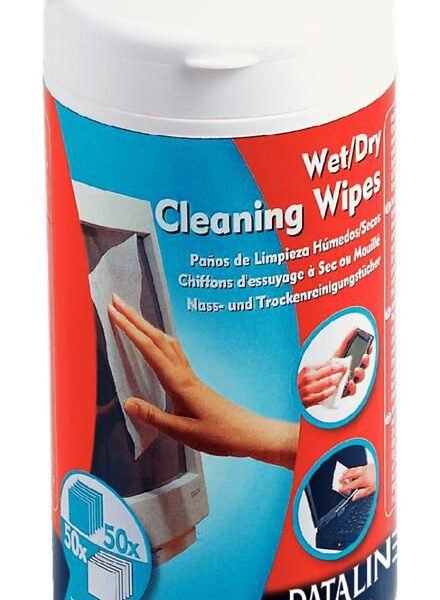 Wet & dry wipes for cleaning For Screen and Surfaces metal and glass surfaces, printers, keyboards, telephones and office equipment.