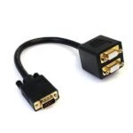 VGA VIDEO SPLITTER CABLE 1 ft VGA to 2x VGA Video  Splitter Cable - M/F, 0.3 m, VGA (D-Sub), 2 x VGA (D-Sub), Male, Female, Black