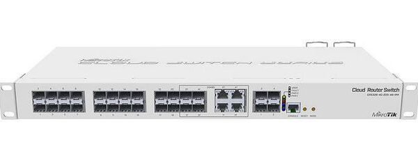 Cloud Router Switch 328-4C-20S with 800 MHz CPU, 512MB RAM, 24x SFP cages, 4xSFP+ cages,