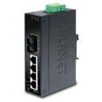 IP30 Slim Type 4-P Industrial Ethernet Switch + 1-Port 100Base-FX(SC) (-10 - 60 C)