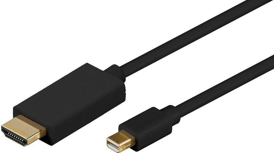 Img_9427338.jpg Mini Displayport to HDMI Cable 5m incl. audio transmission Black, with gold plated plugs - Image 1