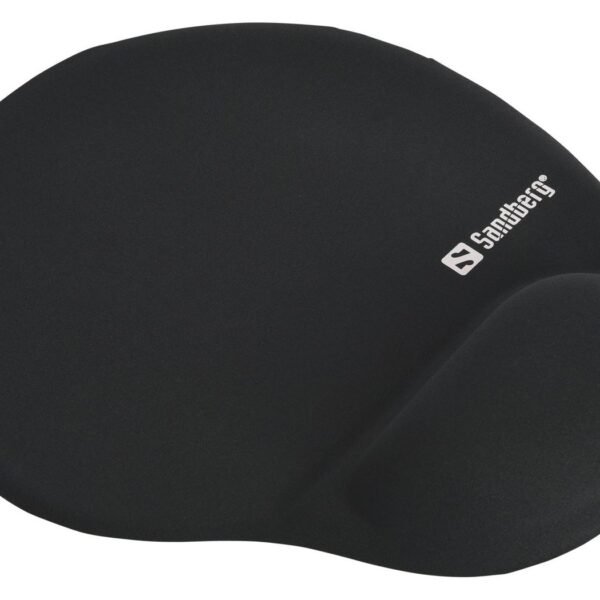 Gel Mousepad with Wrist Rest Gel Mousepad with Wrist Rest,  Black, Monotone, Gel, Wrist rest