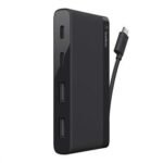 4-PORT USB-C TRAVEL HUB 2XUSB A/2XUSB C BLACK