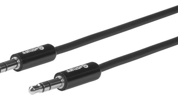 Minijack Cable 3.5mm 0,5m 3.5mm Male - Male Black