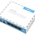 hAP lite with 650MHz CPU, 32MB RAM, 4xLAN, built-in 2.4Ghz 802.11b/g/n 2x2 two chain wireless with integrated antennas, RouterOS L4,