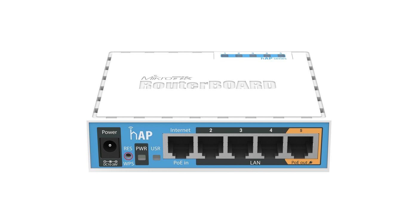 Img_9543390.jpg hAP with 650MHz CPU, 64MB RAM, 5xLAN, built-in 2.4Ghz 802.11b/g/n 2x2 two chain wireless with integrated antennas, USB, RouterOS L4, p - Image 1