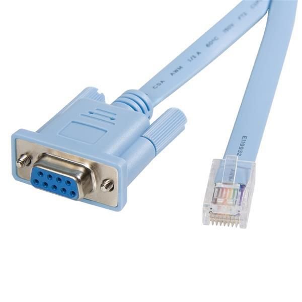 Img_9553203.jpg 6 FT RJ45 TO DB9 CISCO CABLE 6 ft RJ45 to DB9 Cisco Console Management Router Cable - M/F, 1.8 m, Blue - Image 1