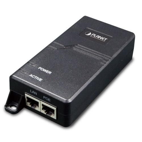 Img_9586032.jpg Single Port 10/100/1000Mbps Ultra POE Injector (60 Watts) - w/internal power, 802.3at PoE compatible - Image 1