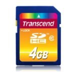SD Card SDHC 4GB Class 10 TS4GSDHC10, 4 GB, SDHC, Class  10, 20 MB/s, Blue