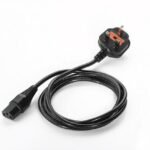 AC Line Cord UK, 1.8m grounded BS1363 plug