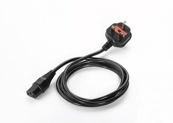 AC Line Cord UK, 1.8m grounded BS1363 plug