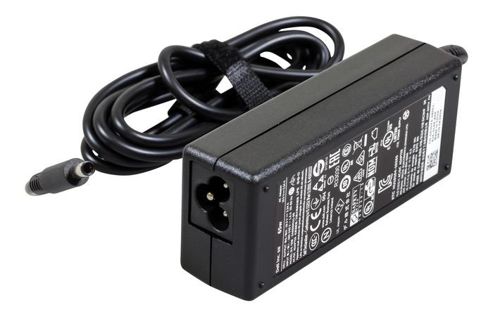 MGJN91430-12 AC Adapter, 65W, 19.5V, 3 Pin, 4.5mm, C6 Power Cord (not included) MGJN9, Notebook, Indoor, 65 W, Black, DELL, - Inspiron 11 3000 - Image 1