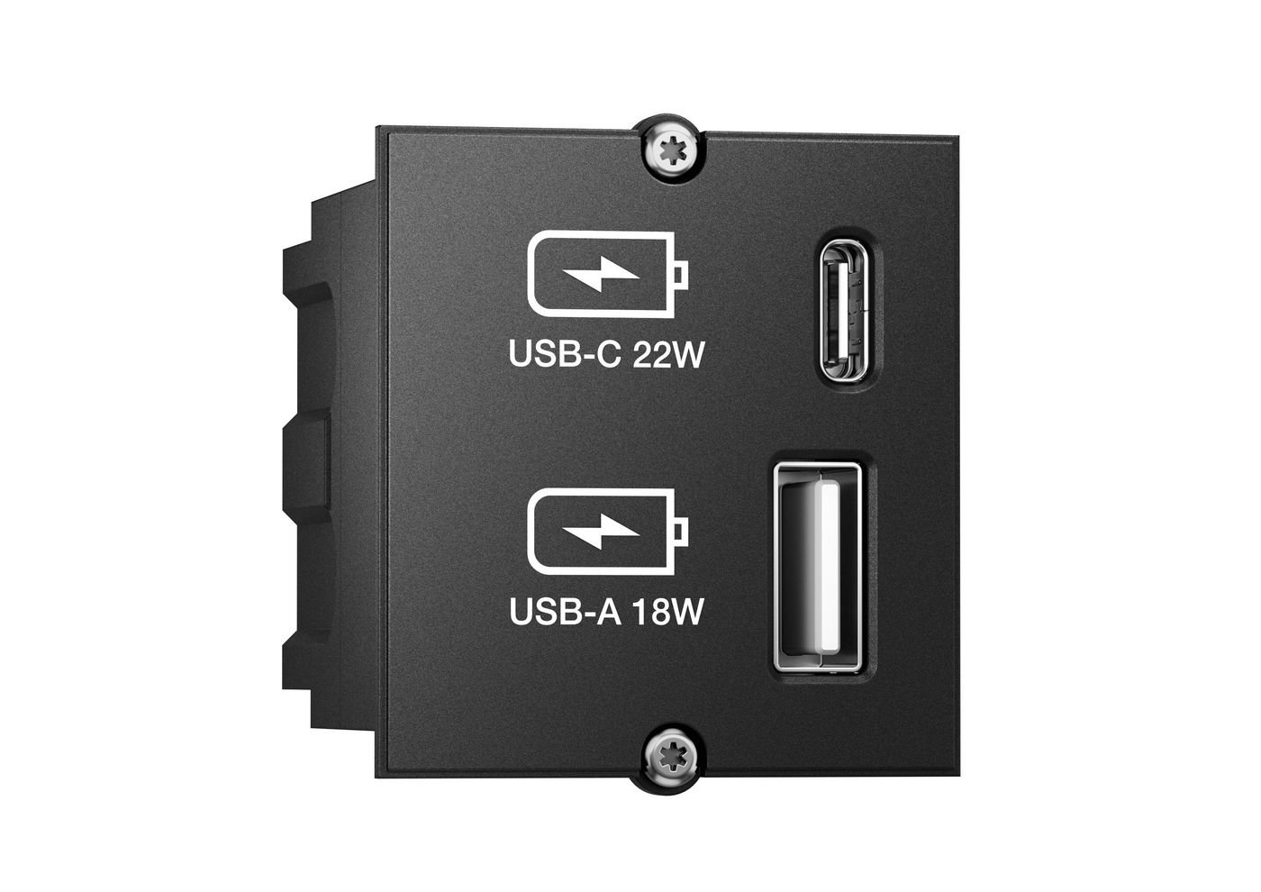 NAV2_917.227.jpg USB A&C Charger Custom Module 917.227, USB A + USB C, 0 - 35 ?C, Black, IP20, 250 V, 50/60 Hz - Image 1