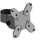 Old VESA 75/100 Display  Screen Mount - BLACK Screen  tilt adjust. +10/-50, VESA solution, Essentials