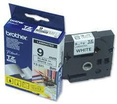TZ2211240.jpg P-Touch Tape Black on White 9 mm - Image 1