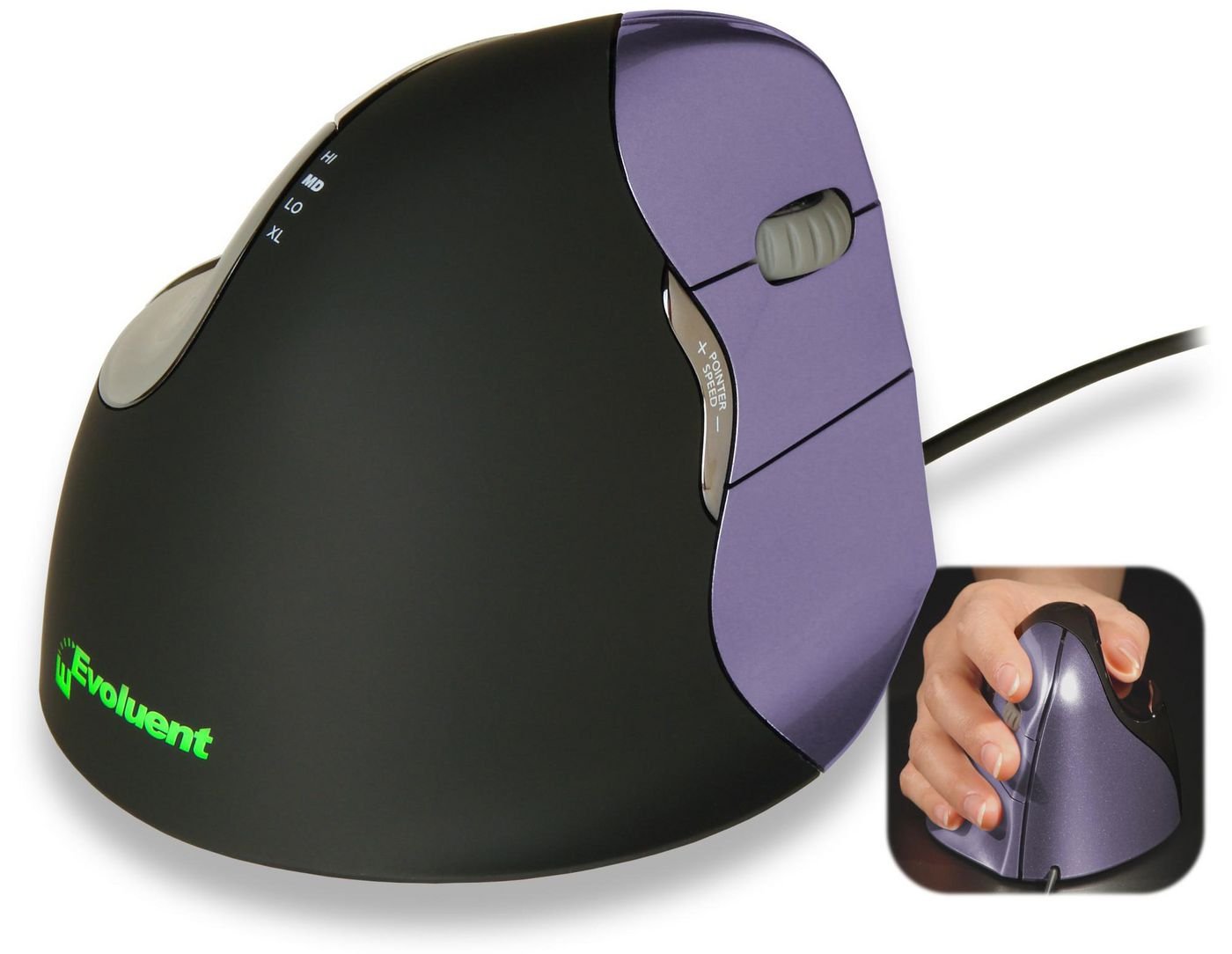 50079142100.jpg Vertical Mouse4 Small Right Right Hand Mouse USB - Image 1