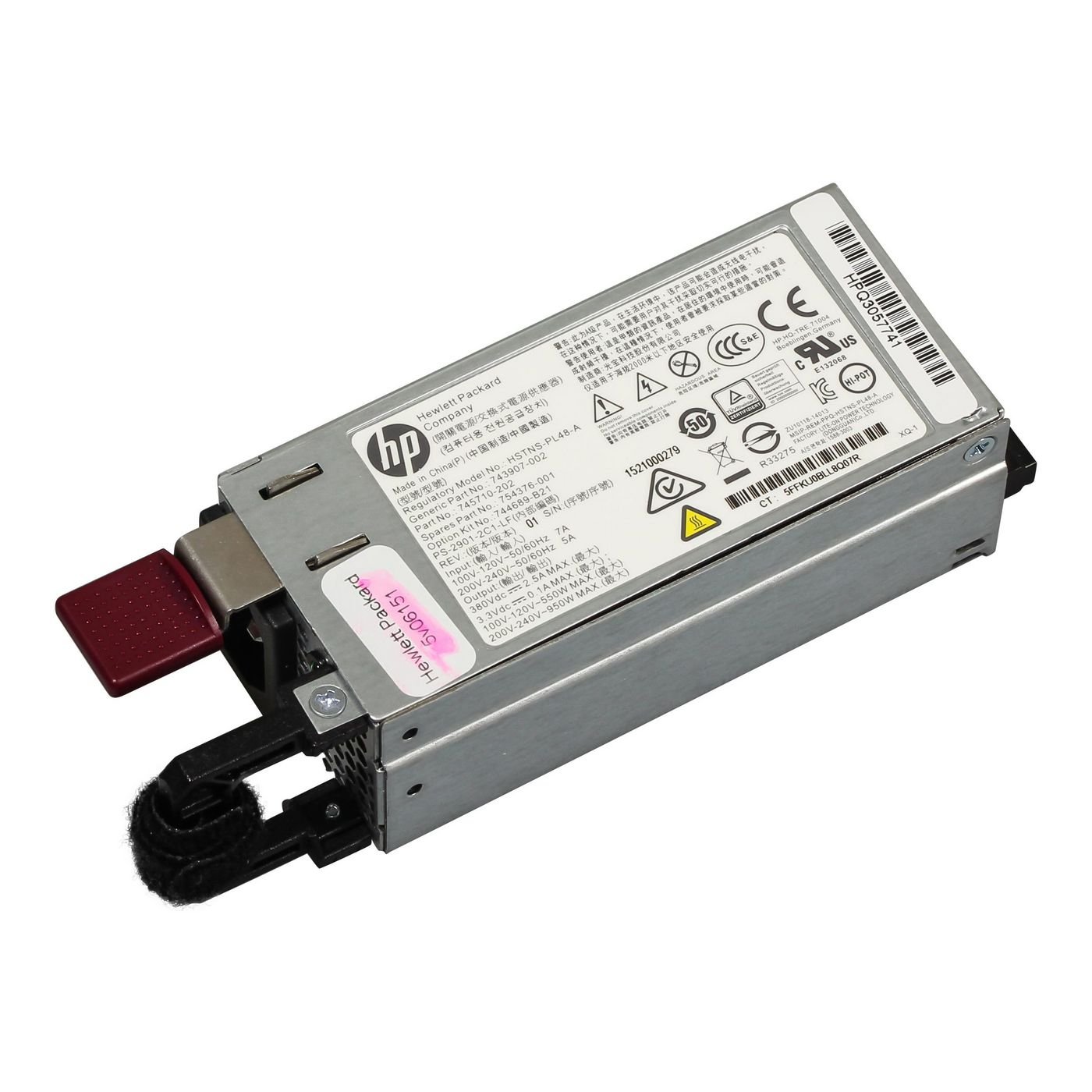 754376-001482.jpg 900W Hot Plug Power Supply Unit, 1U Form Factor 900W HP - Image 1