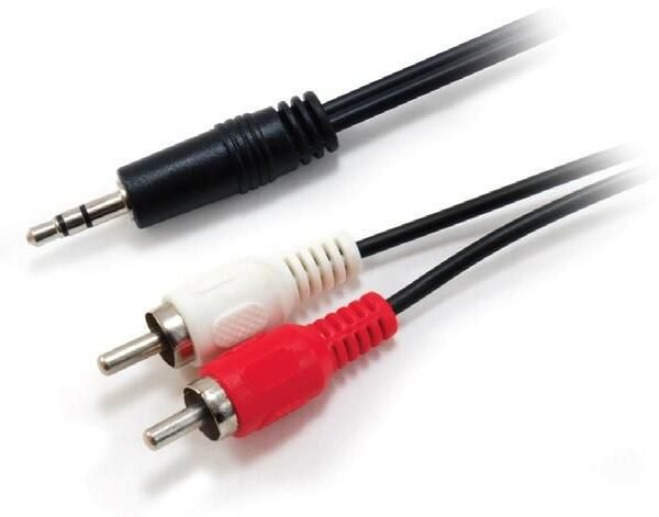 jack male / 2x RCA male 2m 3.5mm Male to 2xRCA Male  Stereo Audio Cable, 2.5m, 3.5mm, Male, 2 x RCA, Male, 2.5 m, Black