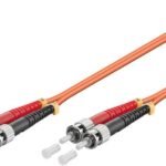 ST/UPC-ST/UPC 10m OM2 Fibre  Patch Cable MM Duplex LSZH  OD: 2mm, 0.3dB Orange