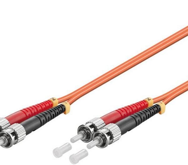 ST/UPC-ST/UPC 10m OM2 Fibre  Patch Cable MM Duplex LSZH  OD: 2mm, 0.3dB Orange