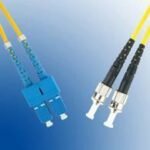 ST/UPC-SC/UPC 1m OS2 Fibre  Patch Cable SM Duplex LSZH  OD: 2mm, 0.3db Yellow