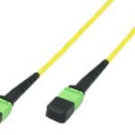 MTP - MTP F-F 3m OS2 Fibre  Patch Cable Singlemode, LSZH,  12 Fibers, Polarity B, Polishing : APC, Yellow