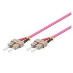 SC/UPC-SC/UPC 1m  OM4 Fibre  Patch Cable MM Duplex LSZH  OD: 2mm, 0.3dB Erica Violet