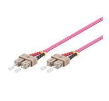 Img_24870543.jpg SC/UPC-SC/UPC 1m OM4 Fibre Patch Cable MM Duplex LSZH OD: 2mm, 0.3dB Erica Violet - Image 1