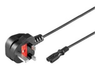 Img_24871814.jpg Power Cord, 250, 1M, C7, 2P, DUAL, UK DF770, Omnigrid (2-pin), Male, Male, Black, Alienware M11x R2 Inspiron 1090, 1110, 1120, 1150 - Image 1