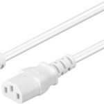 Power Cord C13-C14 0.5m White Extension Cable,10A/250V H05VV-F3x10.75mm2 CU, Female-Male