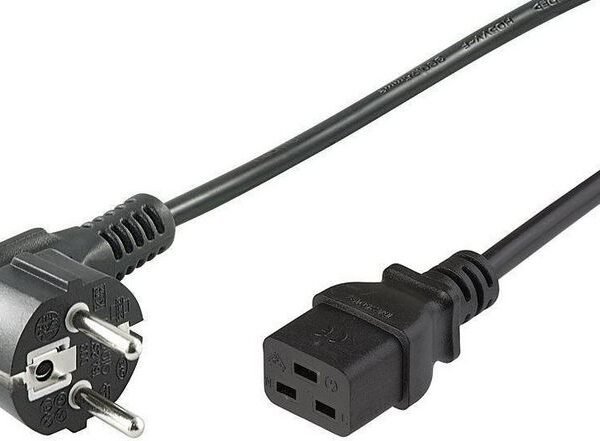 Microconnect PE0771902 power cable Black 2 m Power plug type E+F C19 coupler