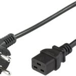 Power Cord CEE 7/7 - C19 3m Angled Schuko - C19 H05VV-F3x1mm2 CU, Male-Female